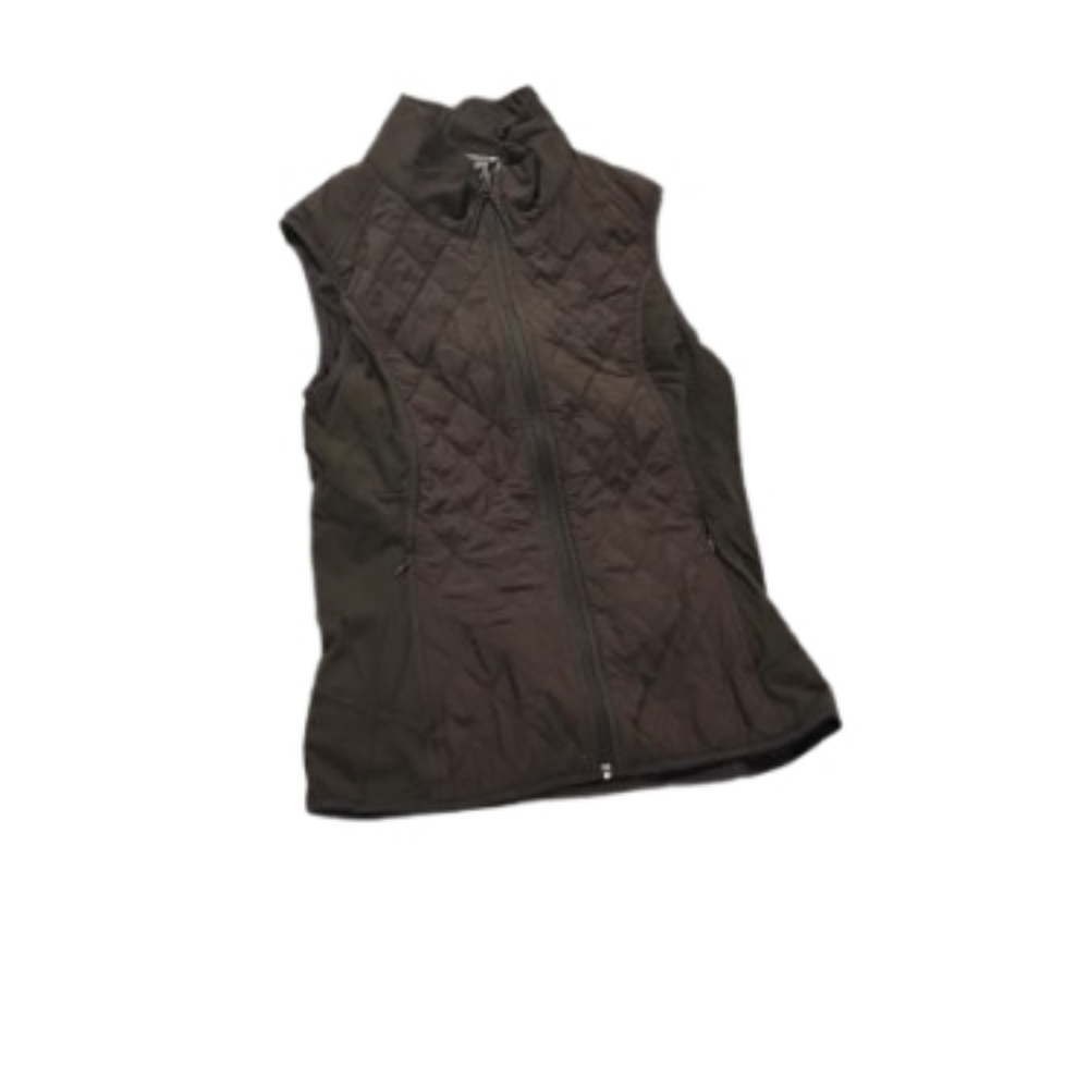 Athleta Womens Upside Quilted Vest Green Sz M
